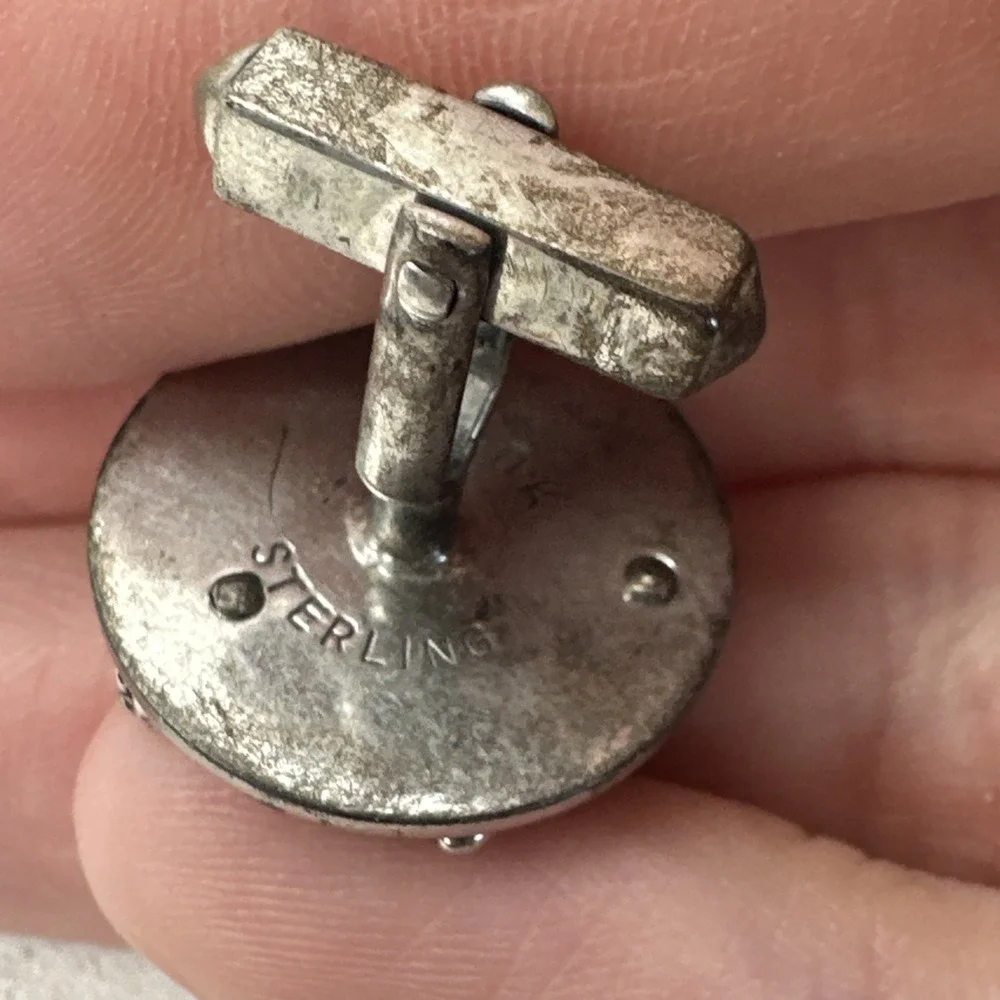 Vintage Horse Head Swank Sterling Cuff Links Western Stamped